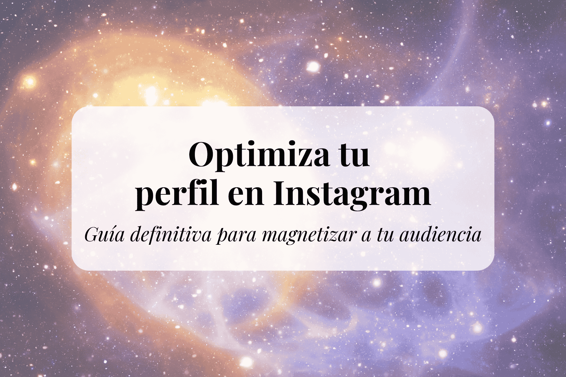 Optimiza tu perfil de Instagram