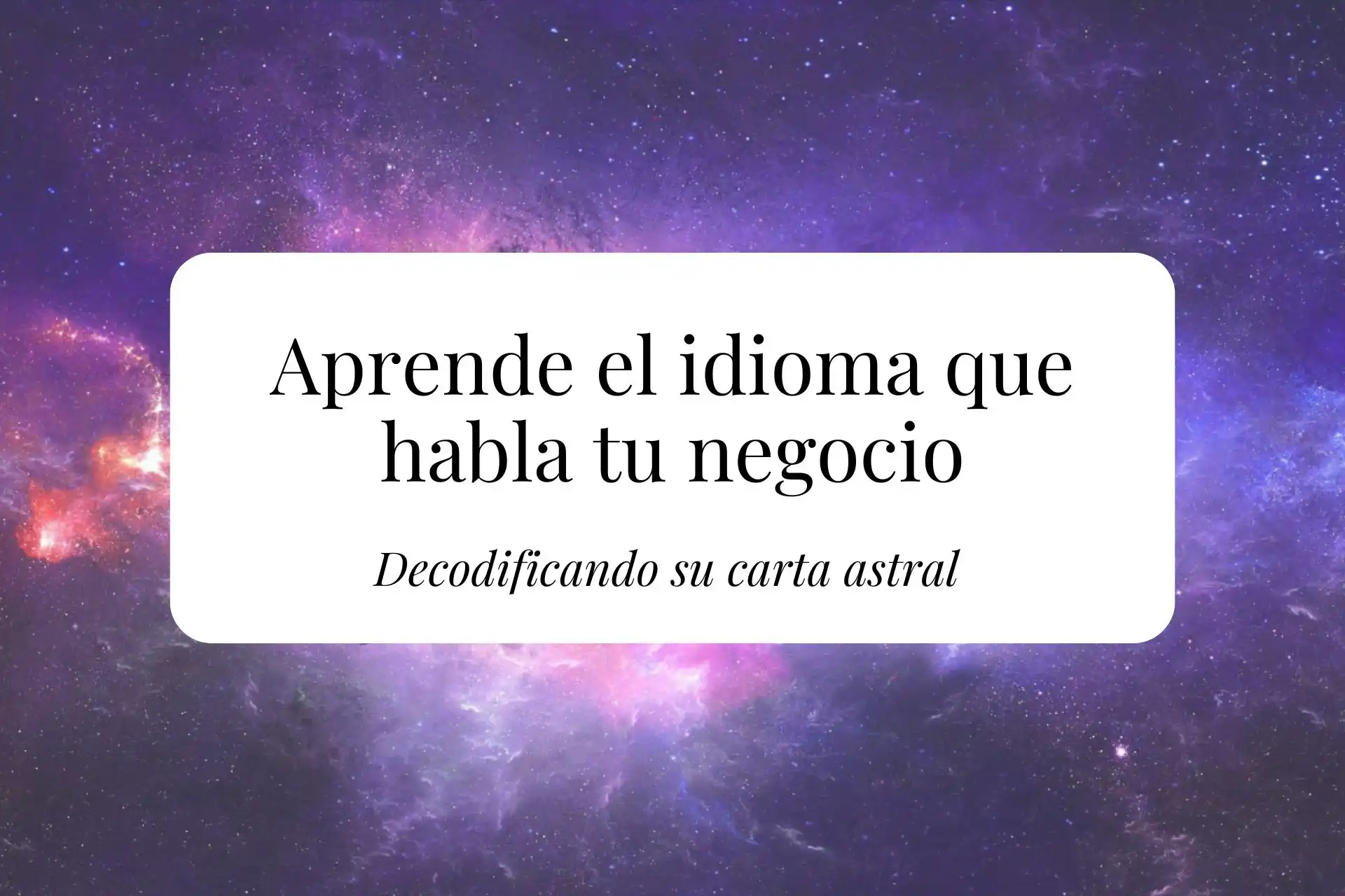 Carta astral de tu negocio
