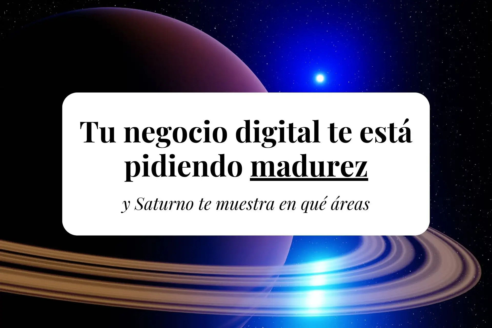 Saturno en la carta astral